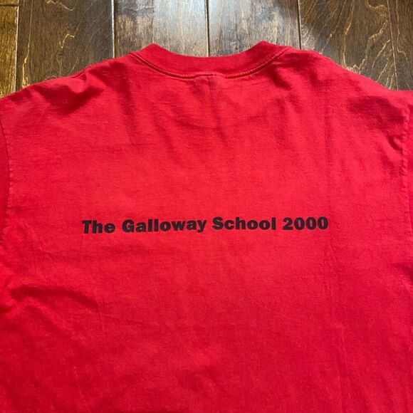 Hanes Vintage 2000 Galloway Private School Graphic Tee Red Men's Size XL - Picture 5 of 8